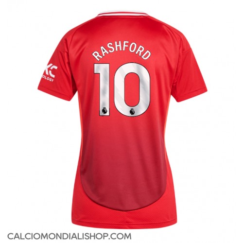 Maglie da calcio Manchester United Marcus Rashford #10 Prima Maglia Femminile 2024-25 Manica Corta